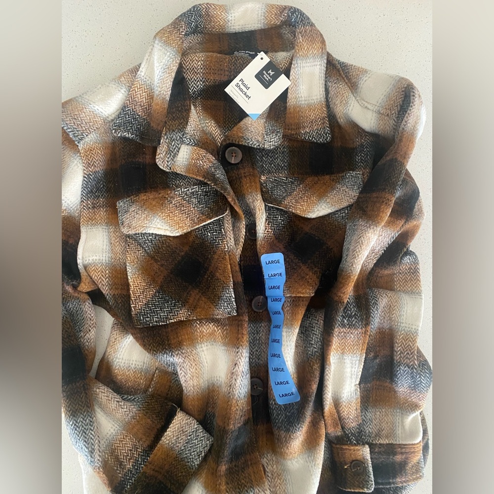 comfy plaid jacket *BRAND NEW WITH TAGS*